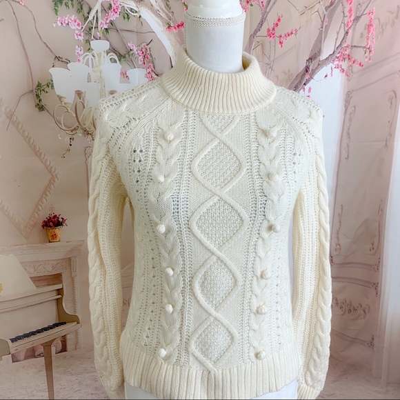 J Crew Azra Cable Knit Pull Over Sweater - Picture 4 of 12